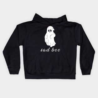 Sad Cute Ghost Boo T-Shirt Kids Hoodie